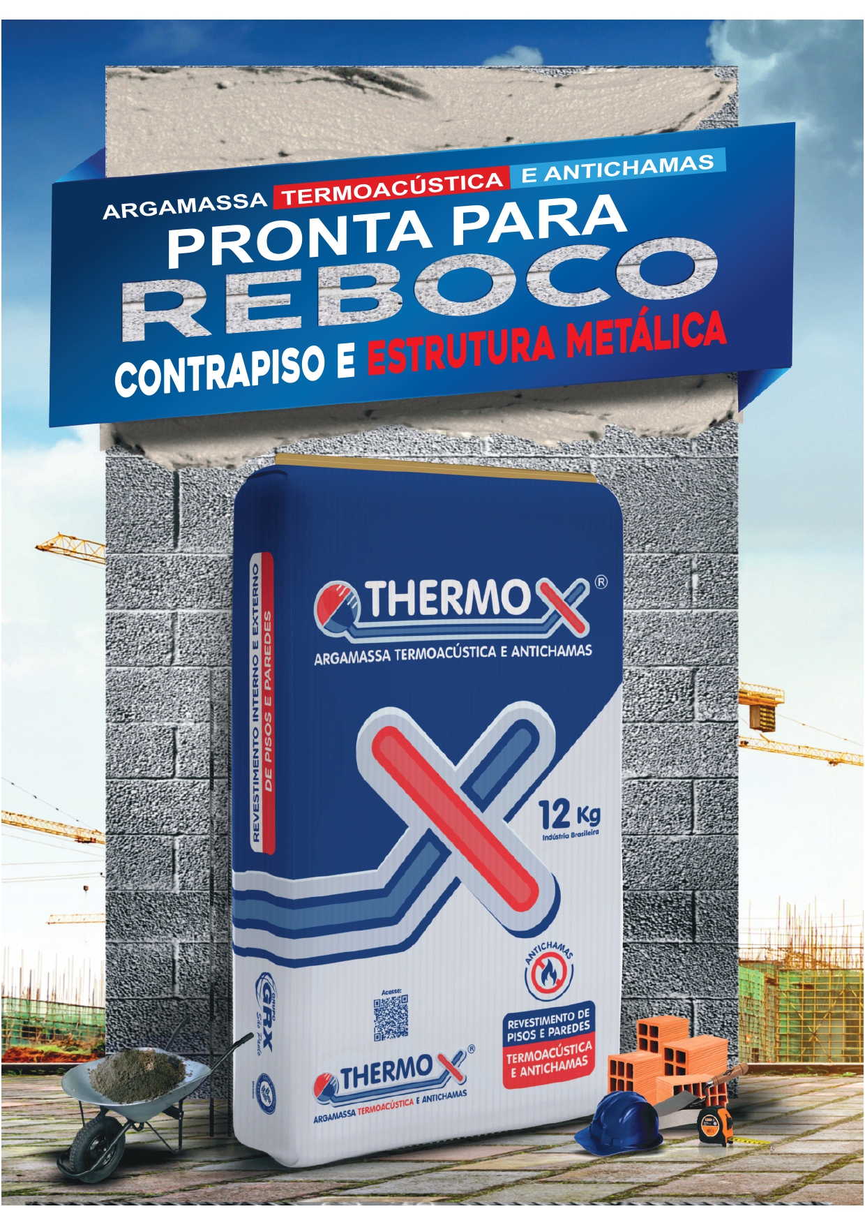 Massa Térmica Acústica Pronta para Reboco