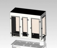 Cabine blindada com chumbo para esterilizar produtos