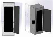 Cabine blindada com chumbo para esterilizar produtos