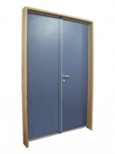 Porta radiológica completa - de formica e batentes de madeira