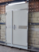 Porta para sala de radioterapia pivotante (2 folhas) manual