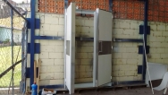 Porta para sala de radioterapia pivotante (2 folhas) manual